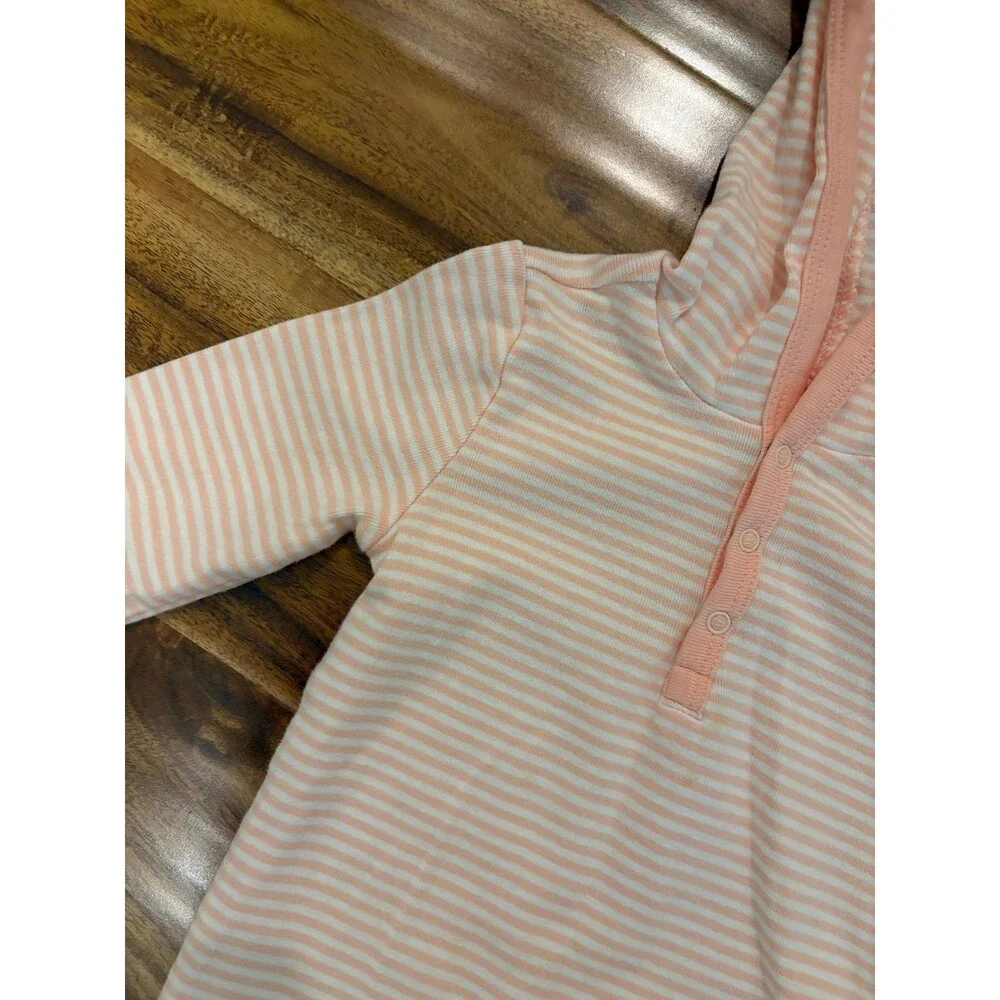 Primary Striped Hooded Rompers, size 18-24 months